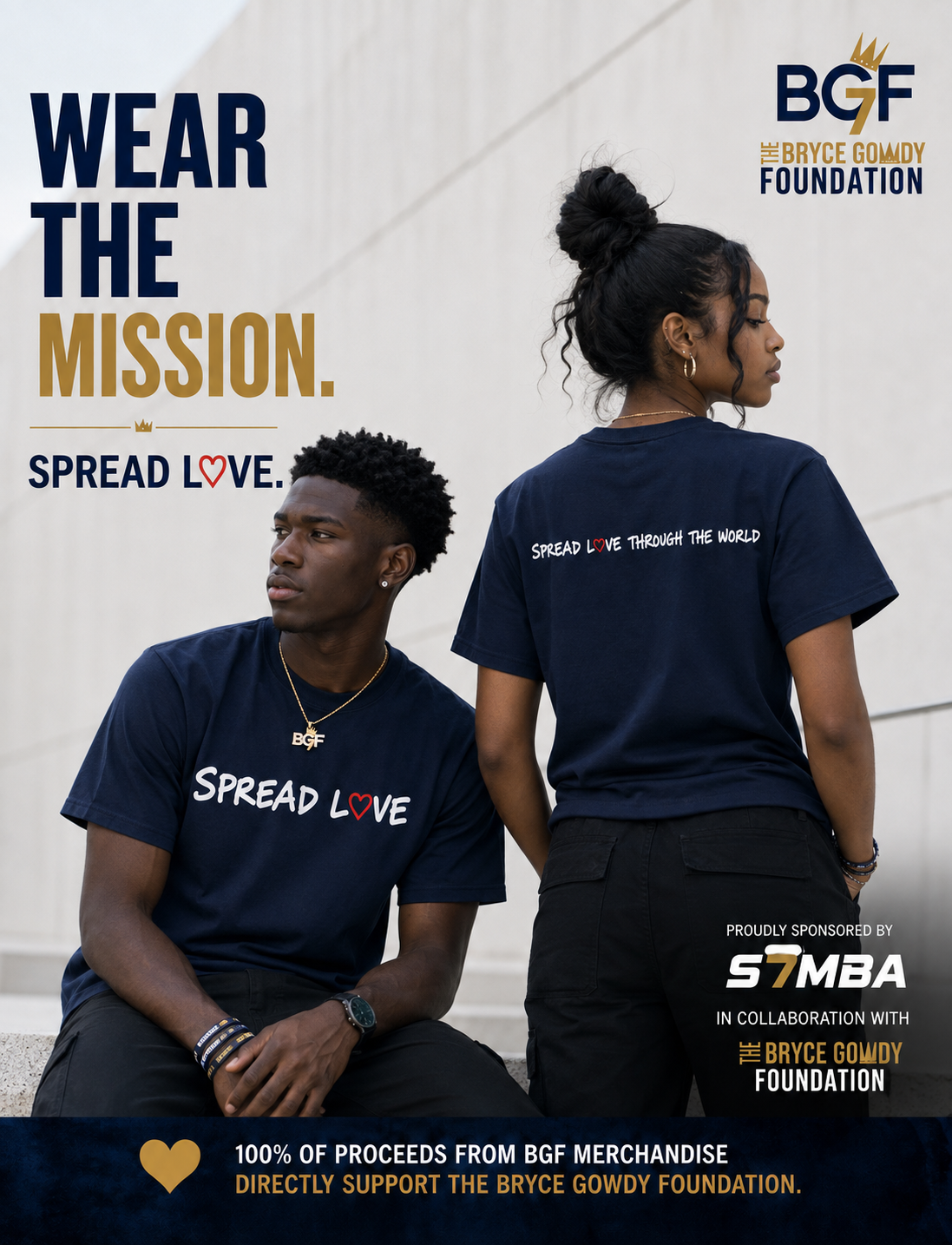 BGF Spread Live Tee (Navy)