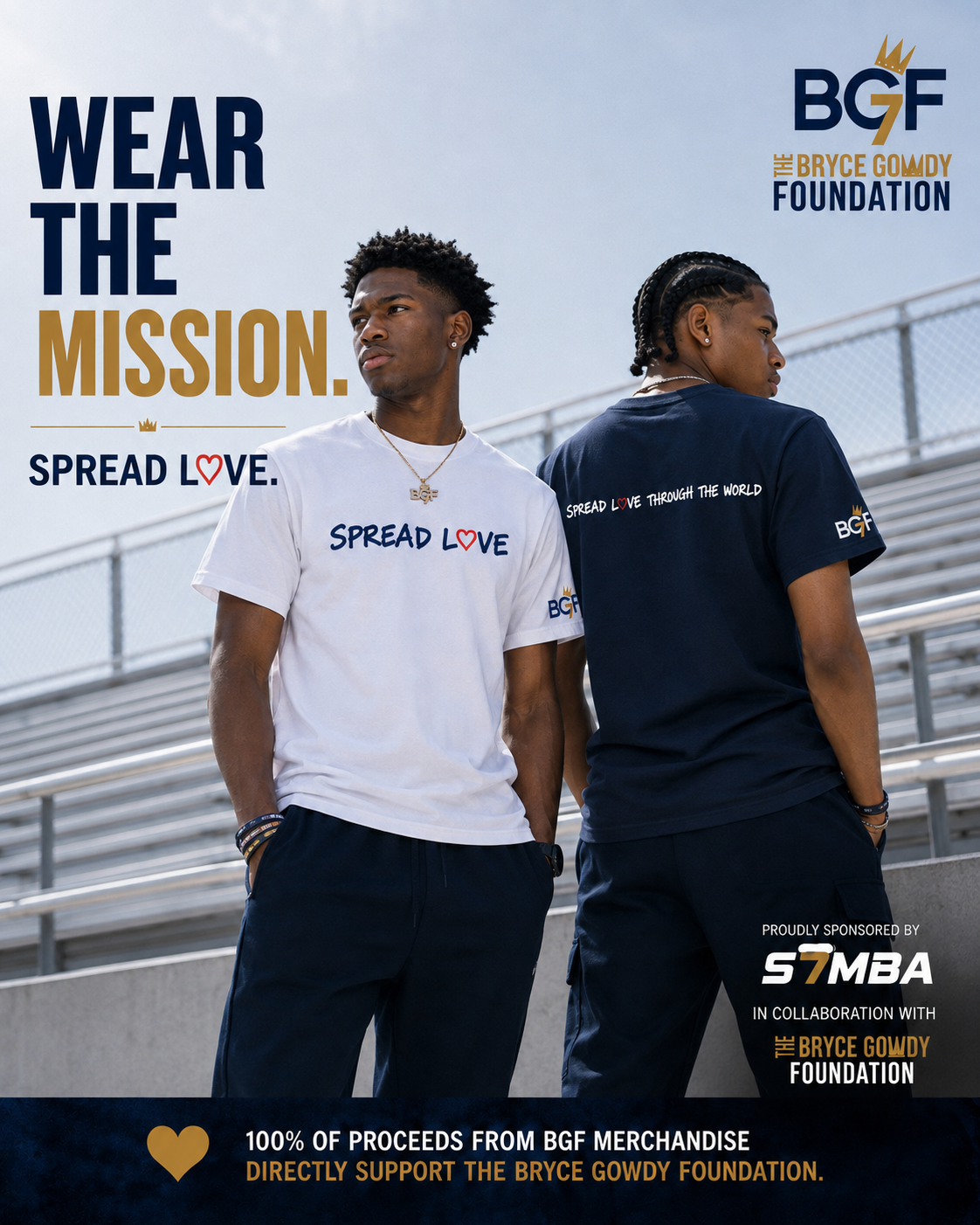 BGF Spread Live Tee (Navy)